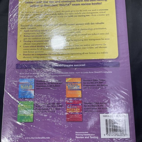 SAUNDERS STRATEGIES FOR TEST SUCCESS: PASSING NURSING Silvestri Phd Rn CD-ROM - Picture 6 of 9